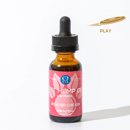 Organic Hemp Oil 400mg For Dogs | Roasted Chicken - Play
